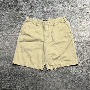 Nautica Shorts Khaki Chino Mens 34 Beige Flat Front 100% Cotton